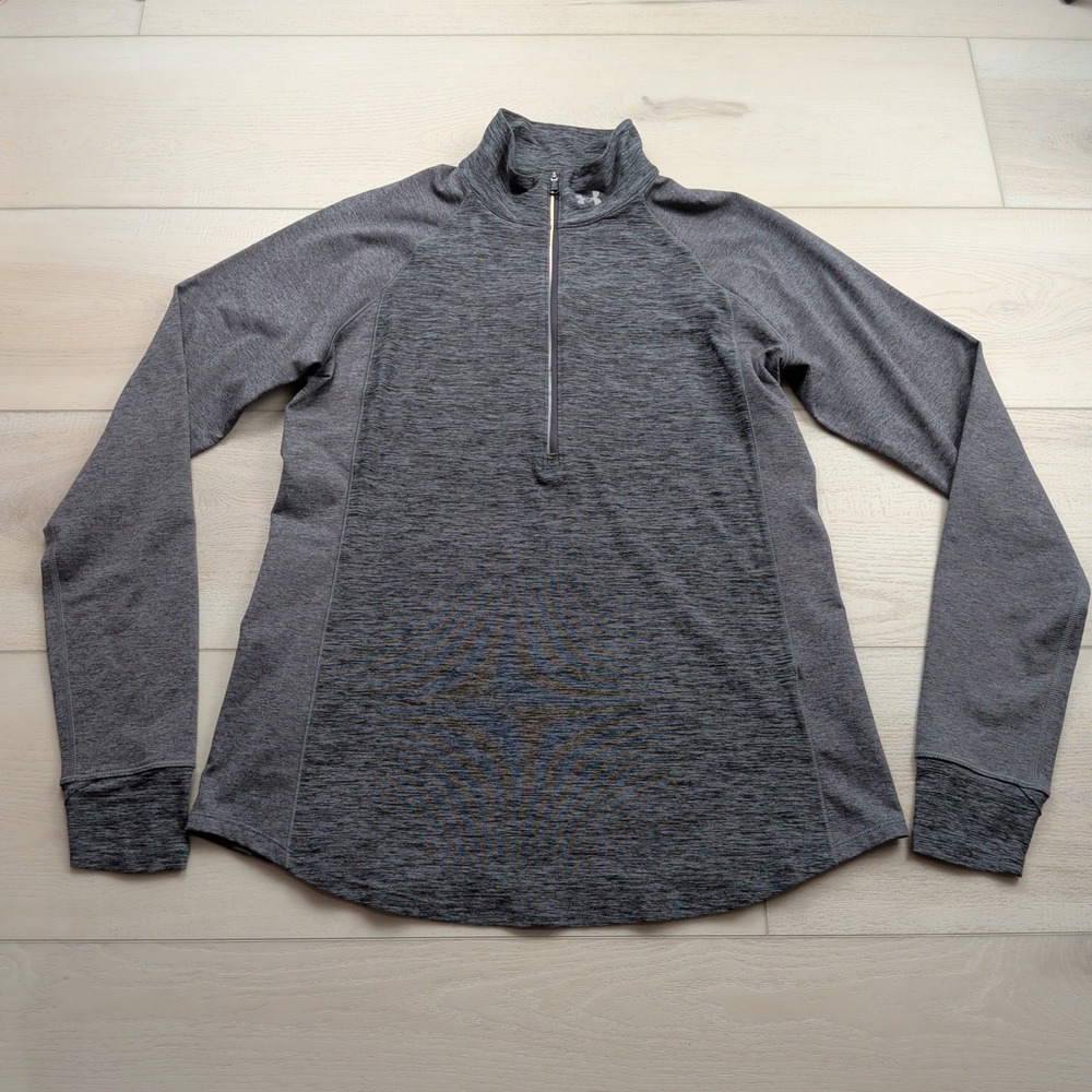 Under Armour Layered Up Coldgear 1/2 Zip Womens XL Heathered Gray 1284731